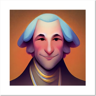 George Washington | American president portrait | Comics style Posters and Art